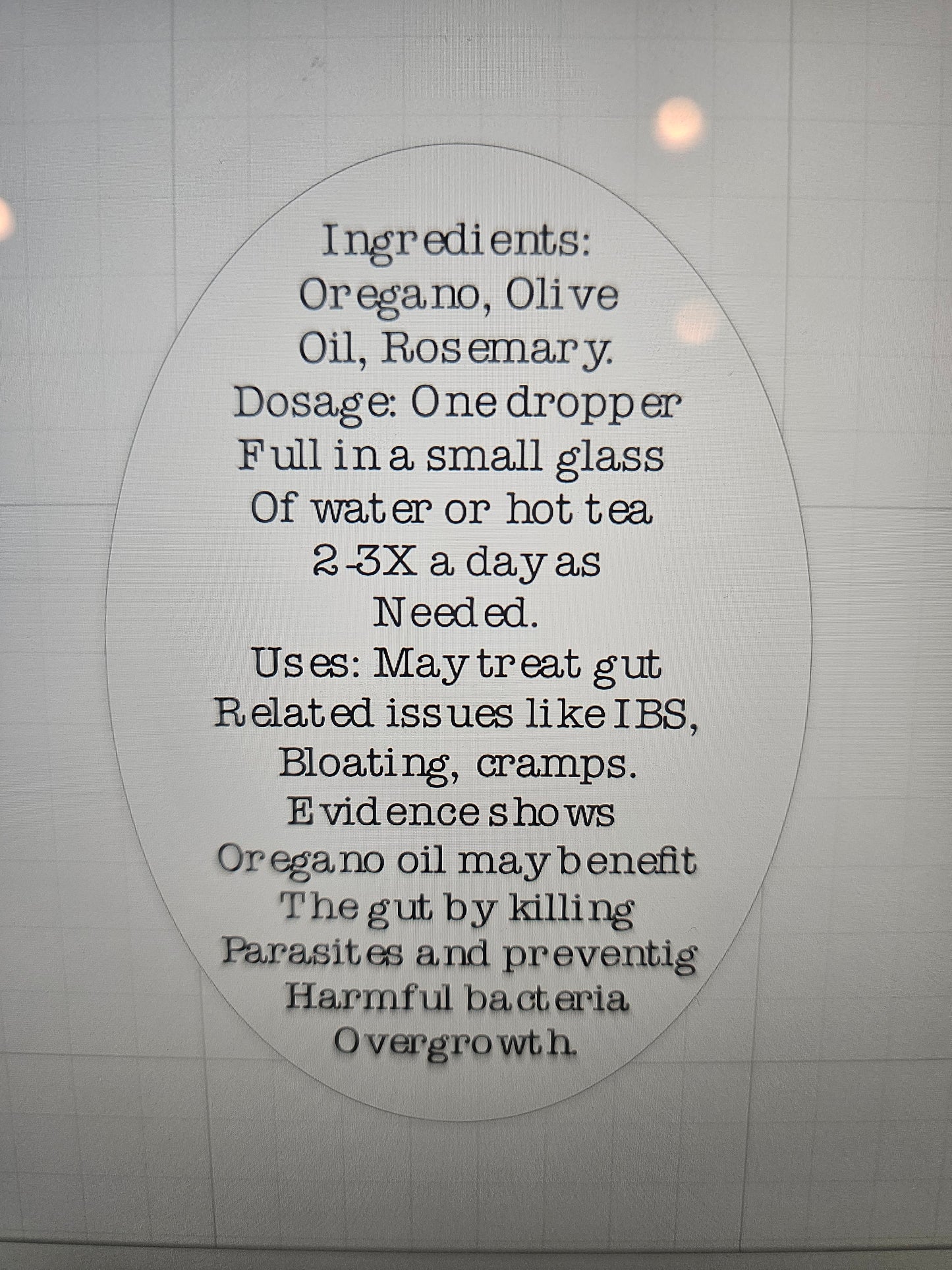 Oil of Oregano & Rosemary 2oz.